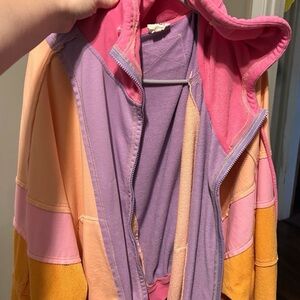 Super cute color block jacket Xl